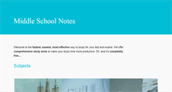 Desktop Screenshot of middleschoolnotes.org