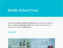 Tablet Screenshot of middleschoolnotes.org